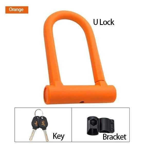 Safety Bike U-Lock Stahl MTB Rennrad Fahrrad Kabelschloss Diebstahlsicherung Heavy Duty Lock Set Radfahren Bügelschloss mit Kabel