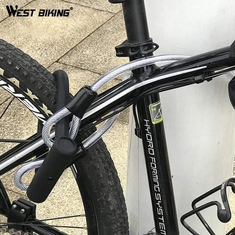 Safety Bike U-Lock Stahl MTB Rennrad Fahrrad Kabelschloss Diebstahlsicherung Heavy Duty Lock Set Radfahren Bügelschloss mit Kabel
