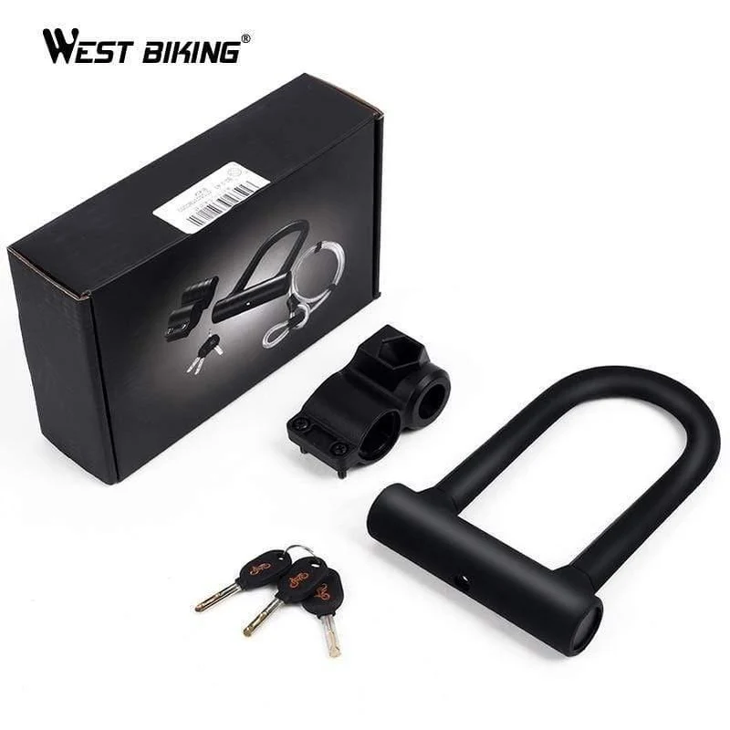 Safety Bike U-Lock Stahl MTB Rennrad Fahrrad Kabelschloss Diebstahlsicherung Heavy Duty Lock Set Radfahren Bügelschloss mit Kabel
