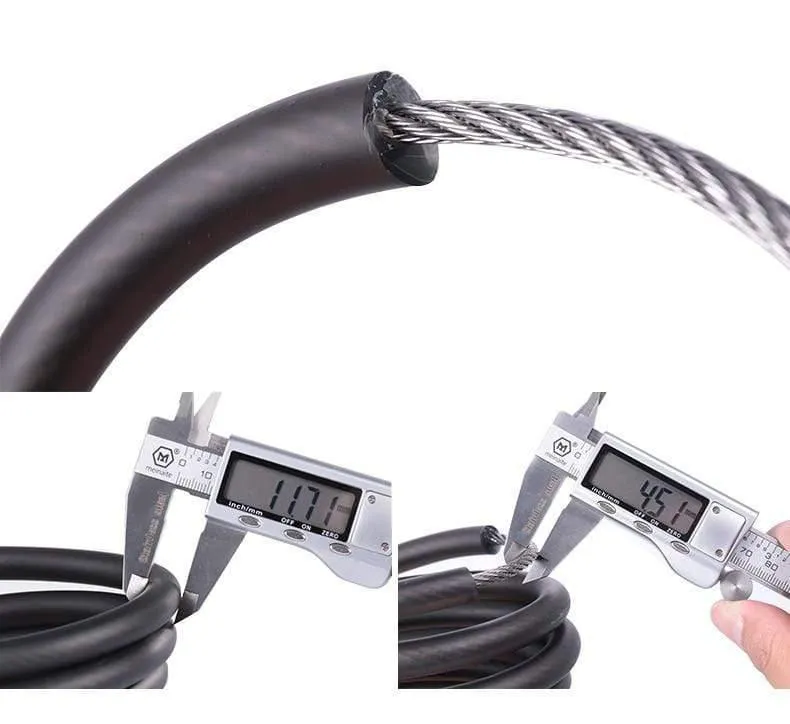 Fahrradschloss 1.2 m 1.8 m Rennrad Mountainbike Schwarz Faltkabelschlösser Zyklus Lucchetto Bici Antivol Velo MTB Schlüsselcode Fahrradschloss