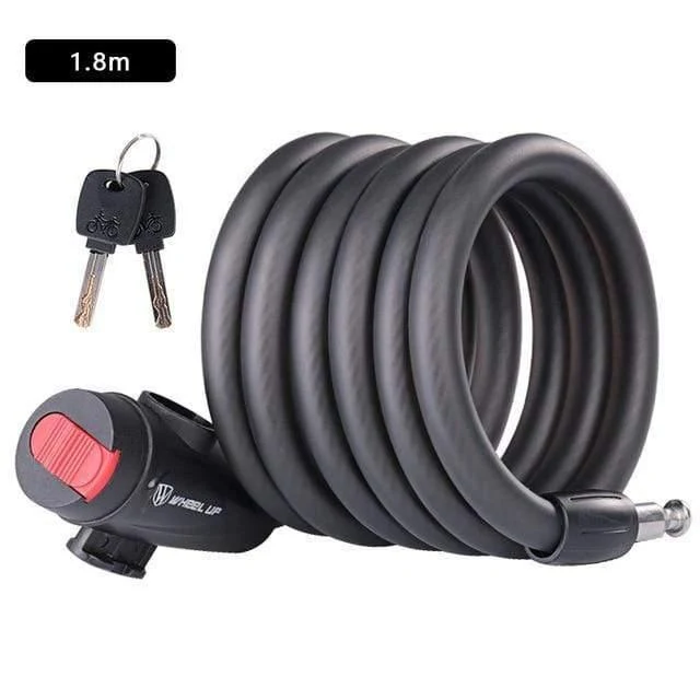Fahrradschloss 1.2 m 1.8 m Rennrad Mountainbike Schwarz Faltkabelschlösser Zyklus Lucchetto Bici Antivol Velo MTB Schlüsselcode Fahrradschloss