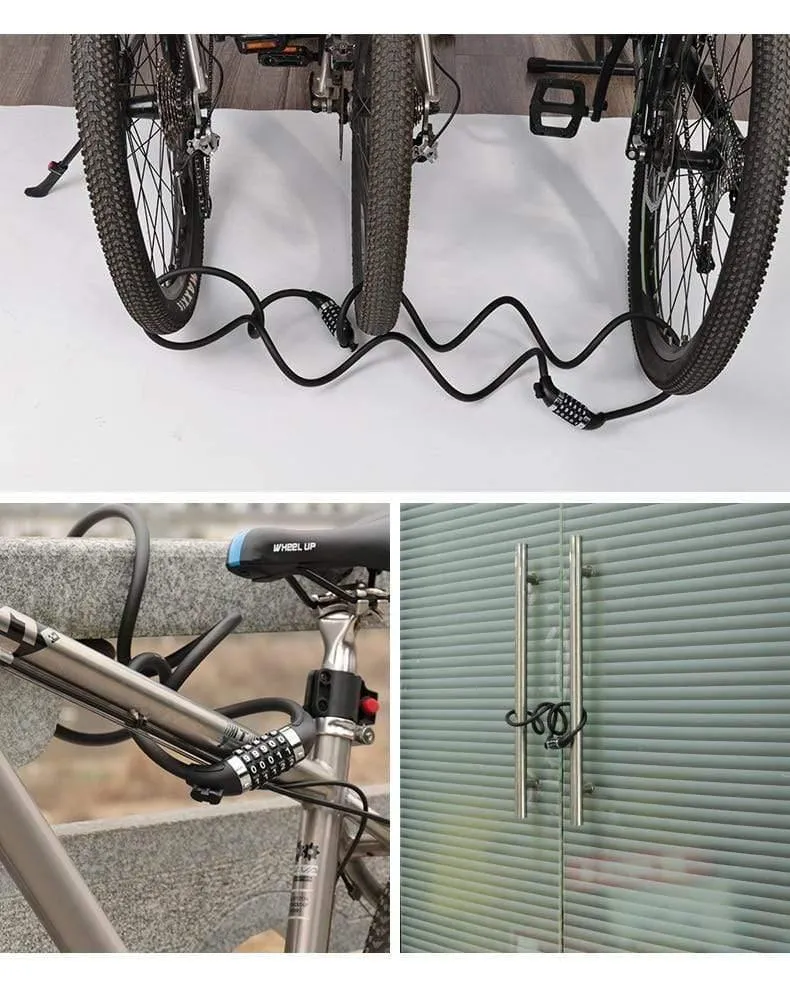 Fahrradschloss 1.2 m 1.8 m Rennrad Mountainbike Schwarz Faltkabelschlösser Zyklus Lucchetto Bici Antivol Velo MTB Schlüsselcode Fahrradschloss