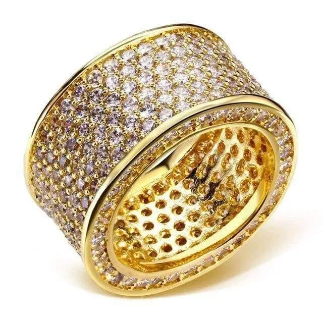 925 Silber Edelstein Ringe Finger glänzend 320 Stück vollständig simulierter Diamant Goldring für Damen Herren