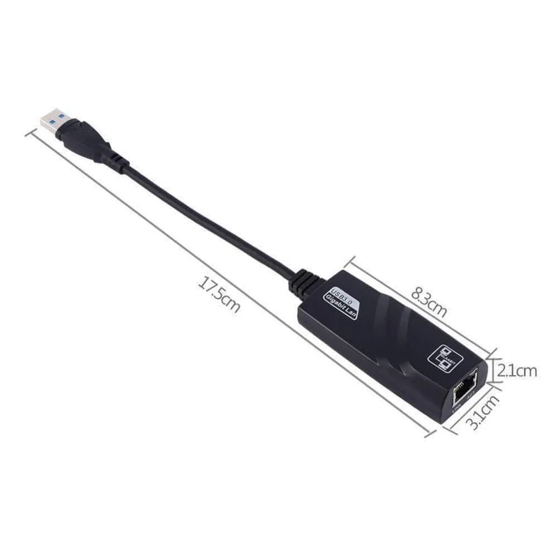 USB Ethernet Adapter Netzwerkkarte USB 3.0 zu RJ45 Lan Gigabit Internet für Computer
