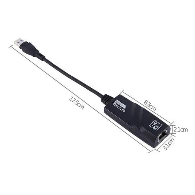 USB Ethernet Adapter Netzwerkkarte USB 3.0 zu RJ45 Lan Gigabit Internet für Computer