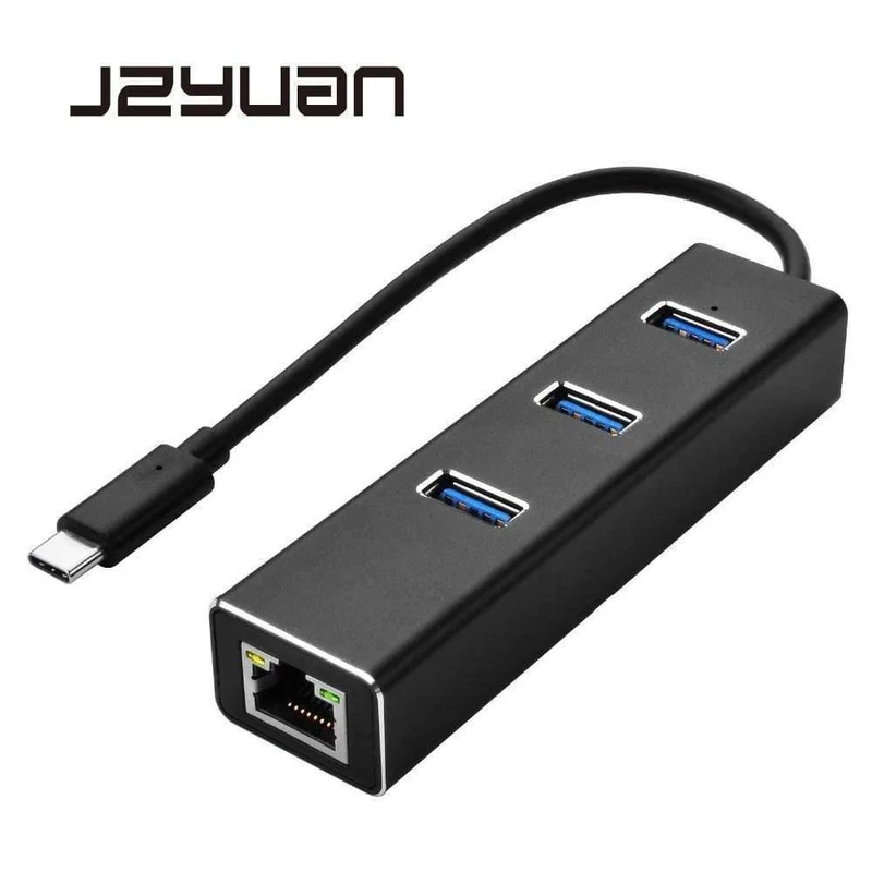 USB-C-Ethernet-Adapter, USB-C-Hub zu Ethernet, externer RJ45-LAN-Adapter, USB-C-Netzwerkkarte