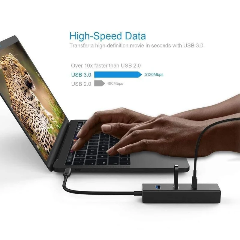 USB-C-Ethernet-Adapter, USB-C-Hub zu Ethernet, externer RJ45-LAN-Adapter, USB-C-Netzwerkkarte