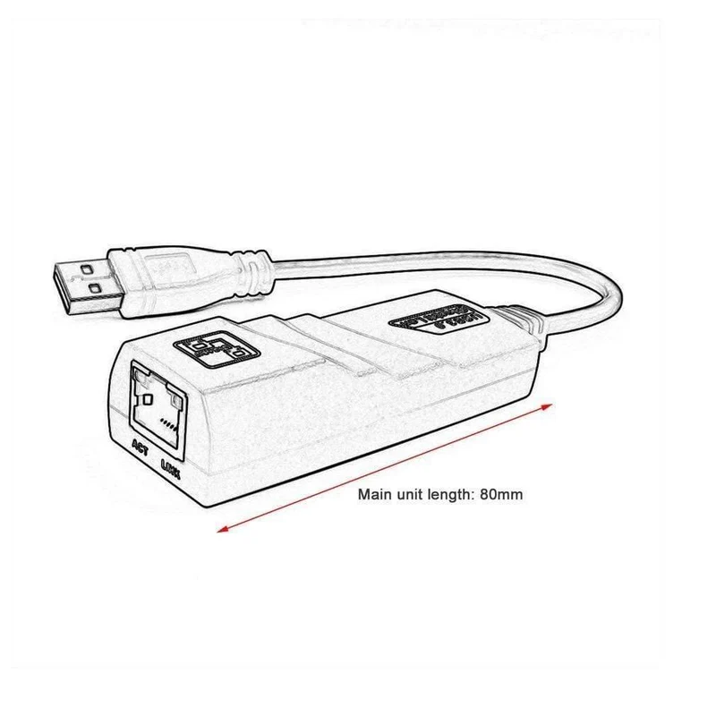USB Ethernet Adapter Netzwerkkarte USB 3.0 zu RJ45 Lan Gigabit Internet für Computer