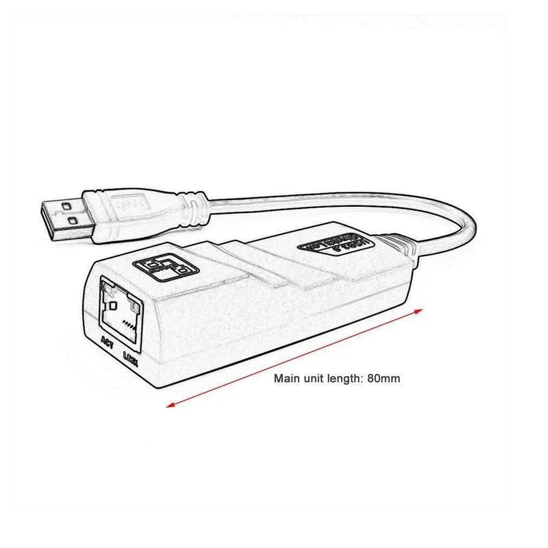 USB Ethernet Adapter Netzwerkkarte USB 3.0 zu RJ45 Lan Gigabit Internet für Computer