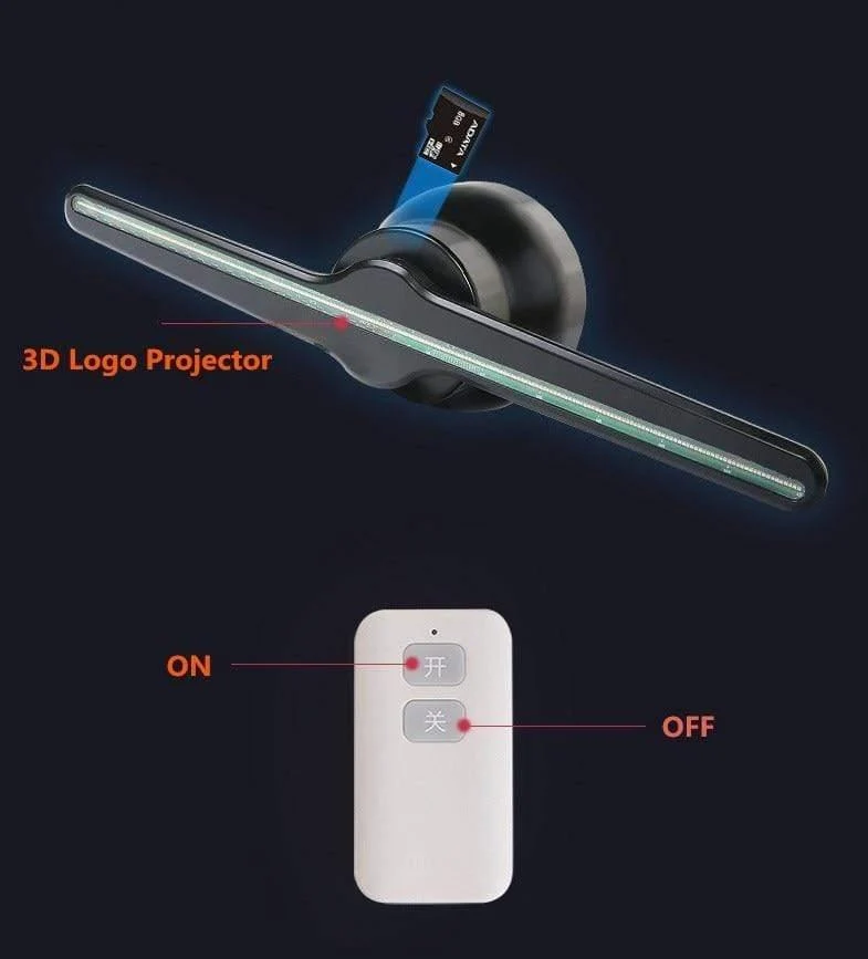 3D Logo Projektor Werbung Display Hologramm Holographische Lampe LED Bühnenlicht