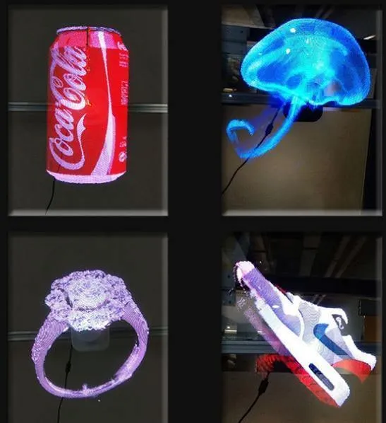 3D Logo Projektor Werbung Display Hologramm Holographische Lampe LED Bühnenlicht