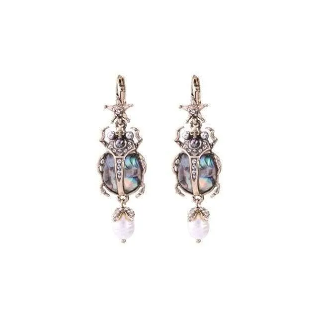 Perlen-Stern-Insekten-Ohrringe, personalisierbar, niedliche Statement-Mode-Frauen-Schmuck, Brinco-Hochzeits-Tropfen-Ohrringe