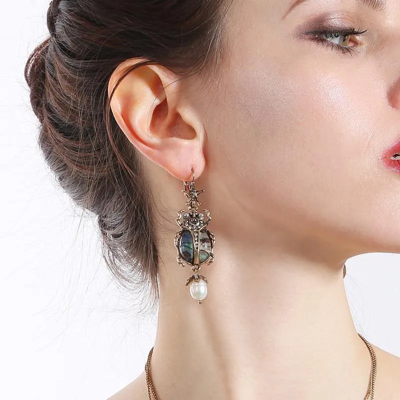 Perlen-Stern-Insekten-Ohrringe, personalisierbar, niedliche Statement-Mode-Frauen-Schmuck, Brinco-Hochzeits-Tropfen-Ohrringe