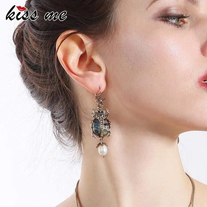 Perlen-Stern-Insekten-Ohrringe, personalisierbar, niedliche Statement-Mode-Frauen-Schmuck, Brinco-Hochzeits-Tropfen-Ohrringe