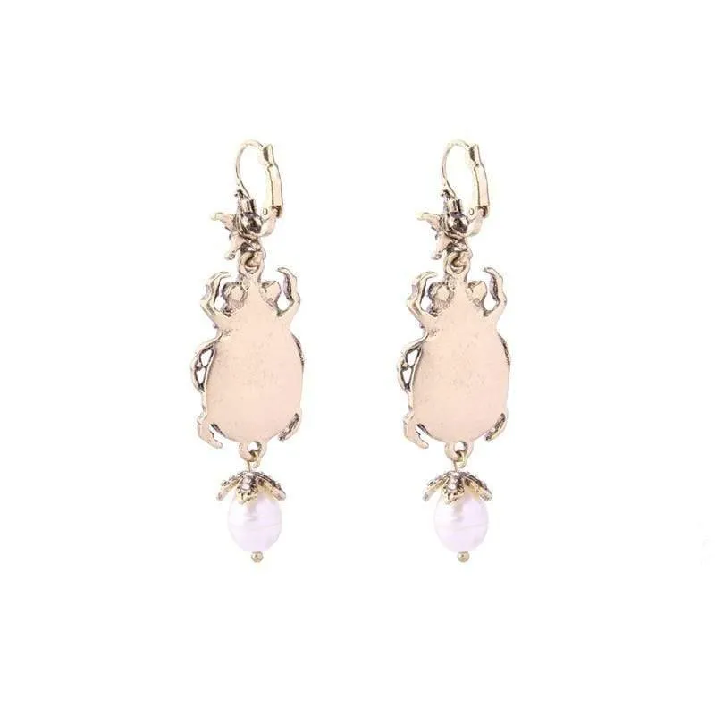 Perlen-Stern-Insekten-Ohrringe, personalisierbar, niedliche Statement-Mode-Frauen-Schmuck, Brinco-Hochzeits-Tropfen-Ohrringe