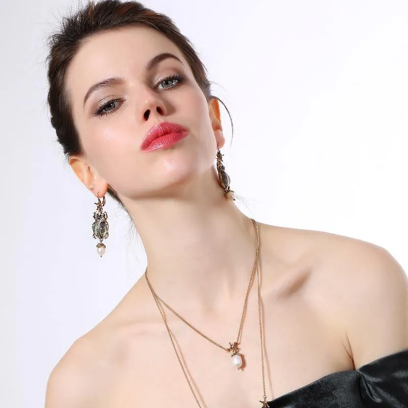 Perlen-Stern-Insekten-Ohrringe, personalisierbar, niedliche Statement-Mode-Frauen-Schmuck, Brinco-Hochzeits-Tropfen-Ohrringe