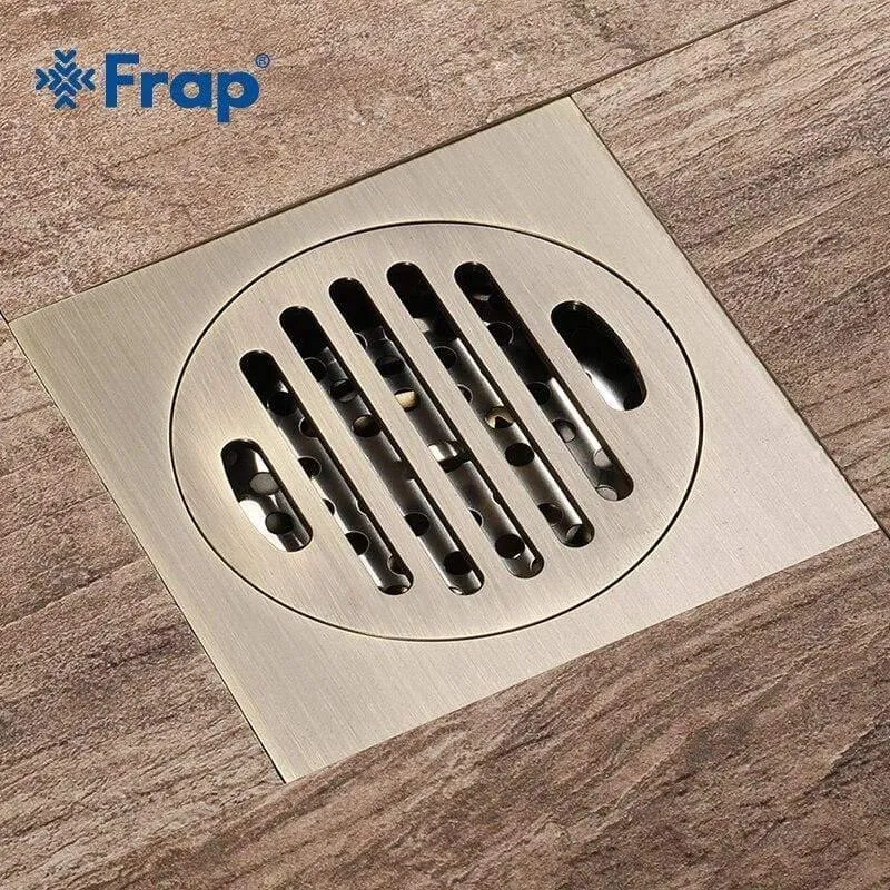 Abfall Antike Bodenablauf 10cm Quadrat Dusche Messing Bodenablauf Streifen Linear Mit Haar Sieb Dusche Zubehör Y38074 (Y38074)