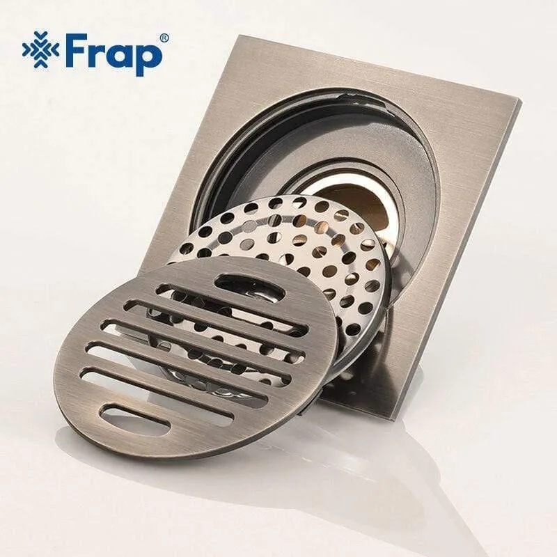Abfall Antike Bodenablauf 10cm Quadrat Dusche Messing Bodenablauf Streifen Linear Mit Haar Sieb Dusche Zubehör Y38074 (Y38074)