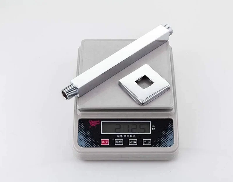 Bad 20cm Duscharm Messing verchromt Material Festrohr Badzubehör Quadratischer Duscharm Y81018 (Y81018)