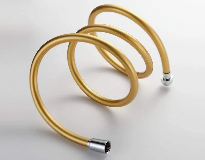 5 Stück Hochwertiger 1.5 m PVC-Flexibler Duschschlauch Badezimmer-Duschset-Zubehör Explosionsgeschützte Rohre G47-6 (GELB)