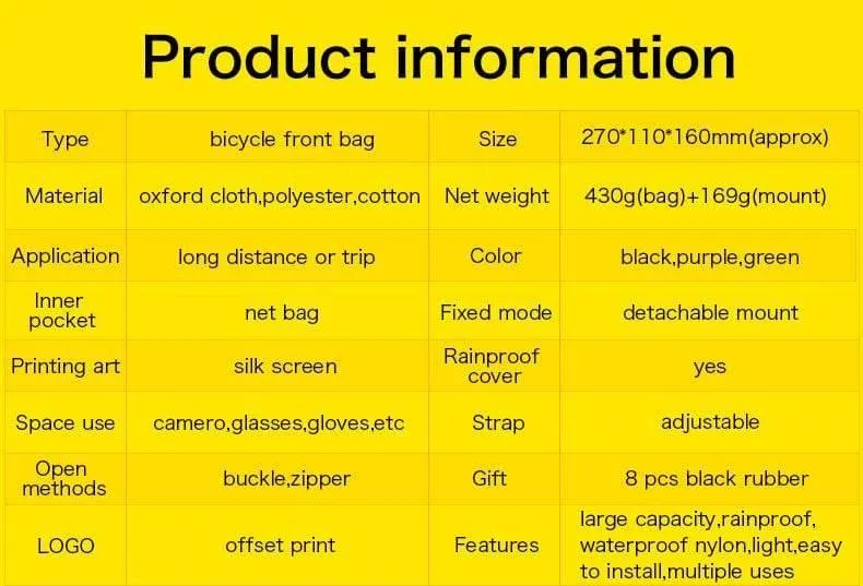 Wasserdichte Fahrradtasche mit großem Fassungsvermögen für den vorderen Lenker, Fahrradtasche, Schulterrucksack, Fahrradzubehör