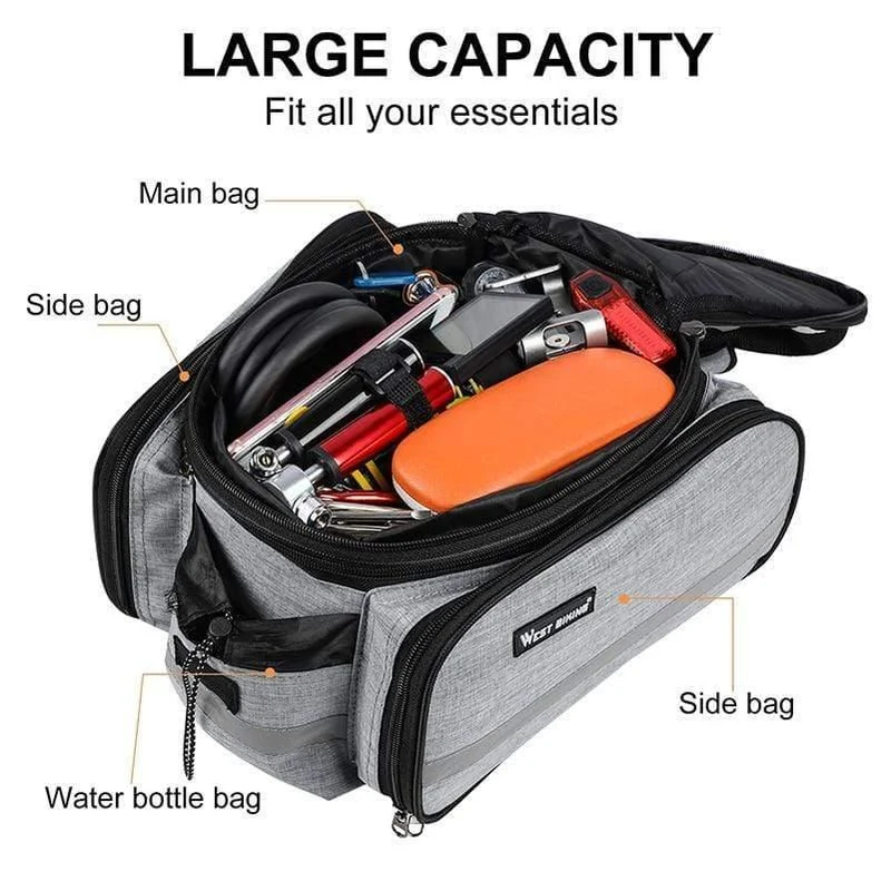 Fahrrad-Sitztasche, wasserdicht, Gepäcktasche, Fahrradtasche, 10–25 l, Fahrrad-Gepäcktasche, Gepäckträgertasche mit Regenschutz