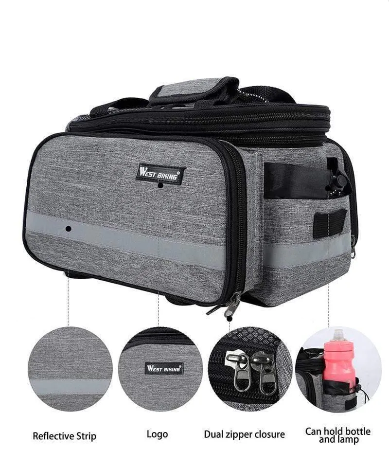 Fahrrad-Sitztasche, wasserdicht, Gepäcktasche, Fahrradtasche, 10–25 l, Fahrrad-Gepäcktasche, Gepäckträgertasche mit Regenschutz