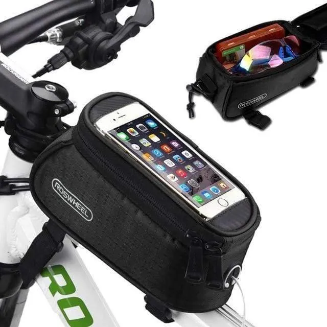 4.8 "5.5" PVC-Fahrradtasche Outdoor Radfahren Fahrradrahmentasche Vorderrohrtasche Fahrradtaschen für Handy 4 Farben