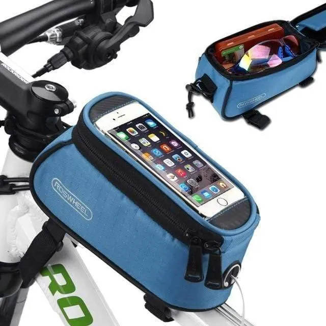 4.8 "5.5" PVC-Fahrradtasche Outdoor Radfahren Fahrradrahmentasche Vorderrohrtasche Fahrradtaschen für Handy 4 Farben