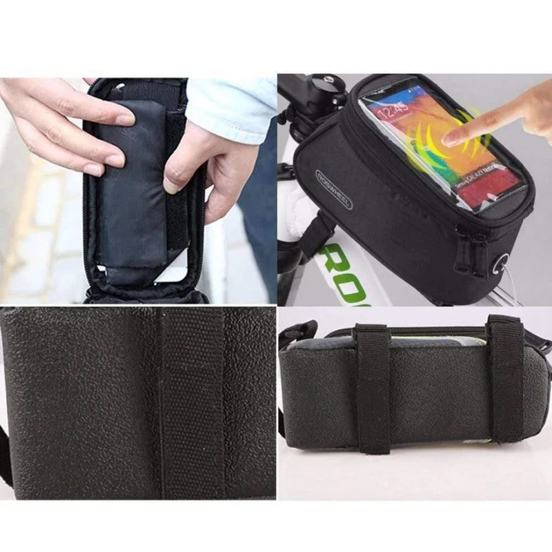 4.8 "5.5" PVC-Fahrradtasche Outdoor Radfahren Fahrradrahmentasche Vorderrohrtasche Fahrradtaschen für Handy 4 Farben