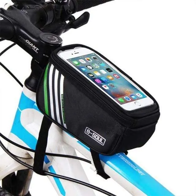 6.2 Zoll/5.7 Zoll wasserdichte Fahrrad-Rohrrahmentasche Fahrradtasche Touchscreen-Telefonhalter Fahrradsatteltasche 3 Farben