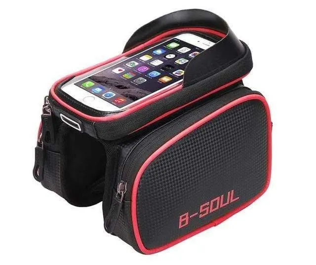 6.2 Zoll/5.7 Zoll wasserdichte Fahrrad-Rohrrahmentasche Fahrradtasche Touchscreen-Telefonhalter Fahrradsatteltasche 3 Farben
