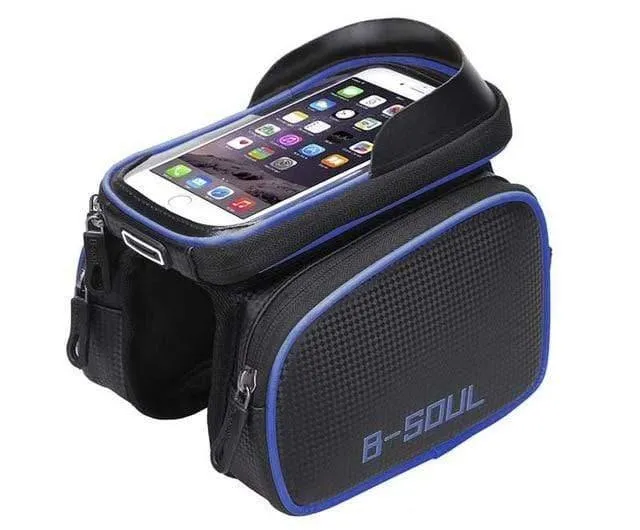 6.2 Zoll/5.7 Zoll wasserdichte Fahrrad-Rohrrahmentasche Fahrradtasche Touchscreen-Telefonhalter Fahrradsatteltasche 3 Farben