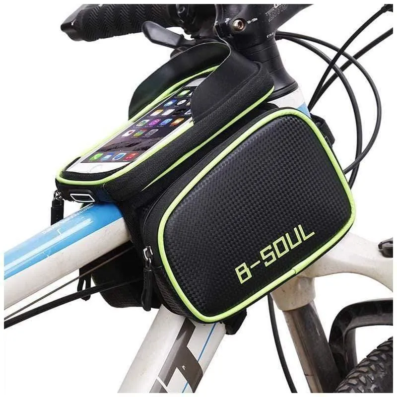 6.2 Zoll/5.7 Zoll wasserdichte Fahrrad-Rohrrahmentasche Fahrradtasche Touchscreen-Telefonhalter Fahrradsatteltasche 3 Farben