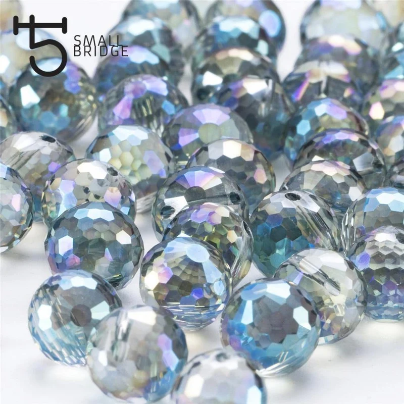 Österreich Ab Farbe Facettierte Große Kristall Perlen für Schmuck Machen Diy Armband Material Perlen Lose Runde Glas Perlen X002