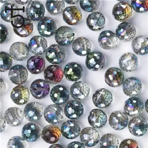 Österreich Ab Farbe Facettierte Große Kristall Perlen für Schmuck Machen Diy Armband Material Perlen Lose Runde Glas Perlen X002