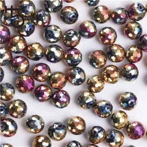 Österreich Ab Farbe Facettierte Große Kristall Perlen für Schmuck Machen Diy Armband Material Perlen Lose Runde Glas Perlen X002