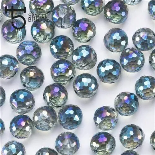 Österreich Ab Farbe Facettierte Große Kristall Perlen für Schmuck Machen Diy Armband Material Perlen Lose Runde Glas Perlen X002