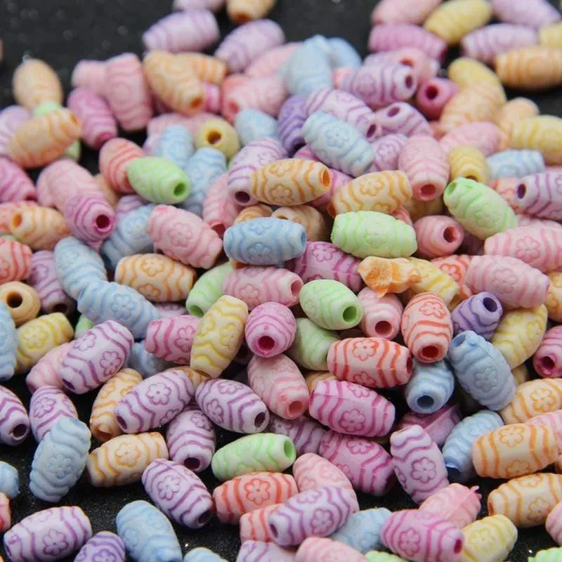 500g Ovale Perlen 6*10mm DIY Schmuck Machen Erkenntnisse Lose Spacer Perlen Acryl Perlen Handgemachte Armband Charms schmuck Zubehör
