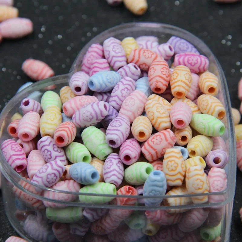 500g Ovale Perlen 6*10mm DIY Schmuck Machen Erkenntnisse Lose Spacer Perlen Acryl Perlen Handgemachte Armband Charms schmuck Zubehör