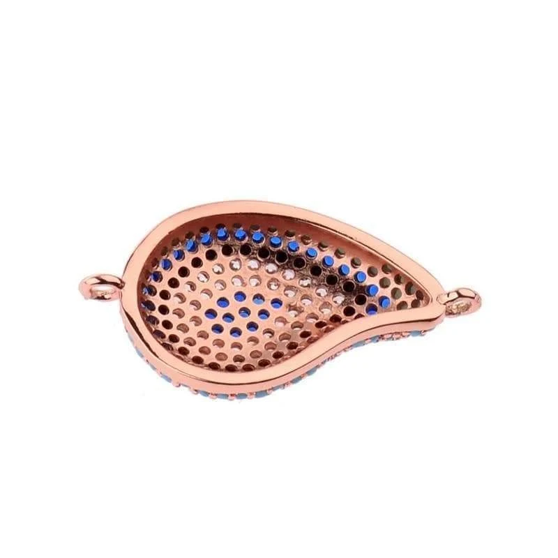 Kristall Evil Eye Spacer Perlen Messing Verbinder Armband Komponenten Charm Schmuckherstellung