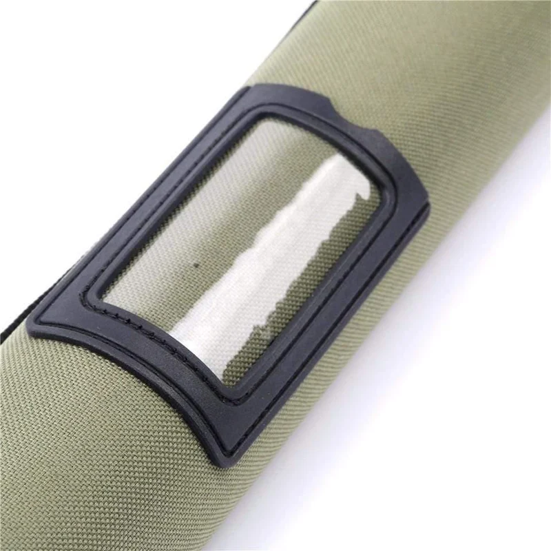 Armeegrünes Cordura-Rutenfutteral, Carbonfaser-Fliegenrutenrohr für Ruten 30", passend für 9' und 10' Angeltasche
