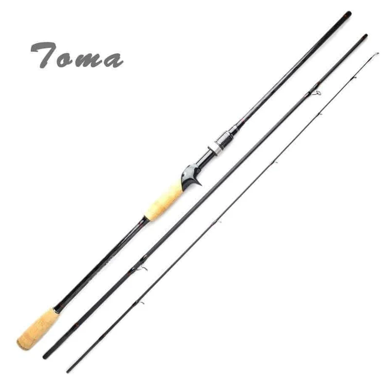 Carbon Angelrute Casting Spinning 2.1 m 2.4 m 3 Abschnitt M Power 6-16g Schnelle Action Locken stange Reise Angelgerät