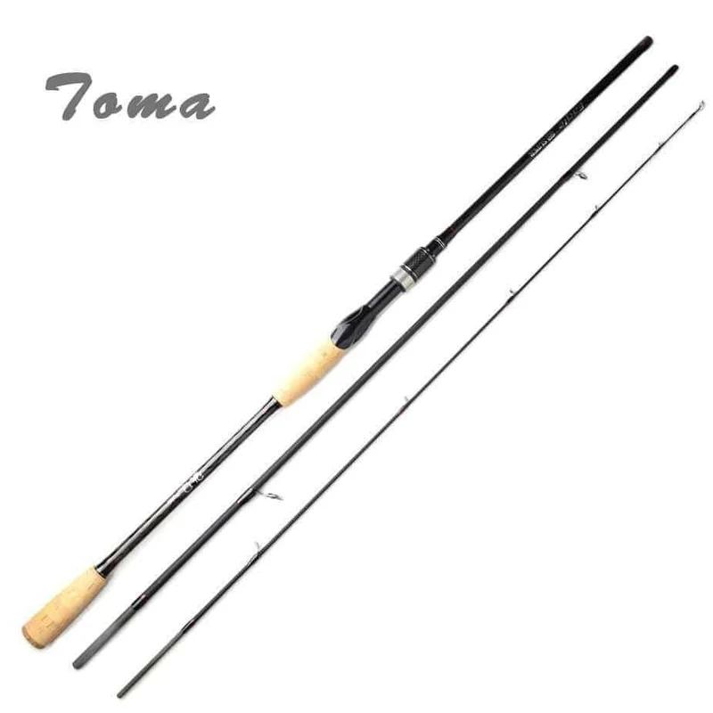 Carbon Angelrute Casting Spinning 2.1 m 2.4 m 3 Abschnitt M Power 6-16g Schnelle Action Locken stange Reise Angelgerät
