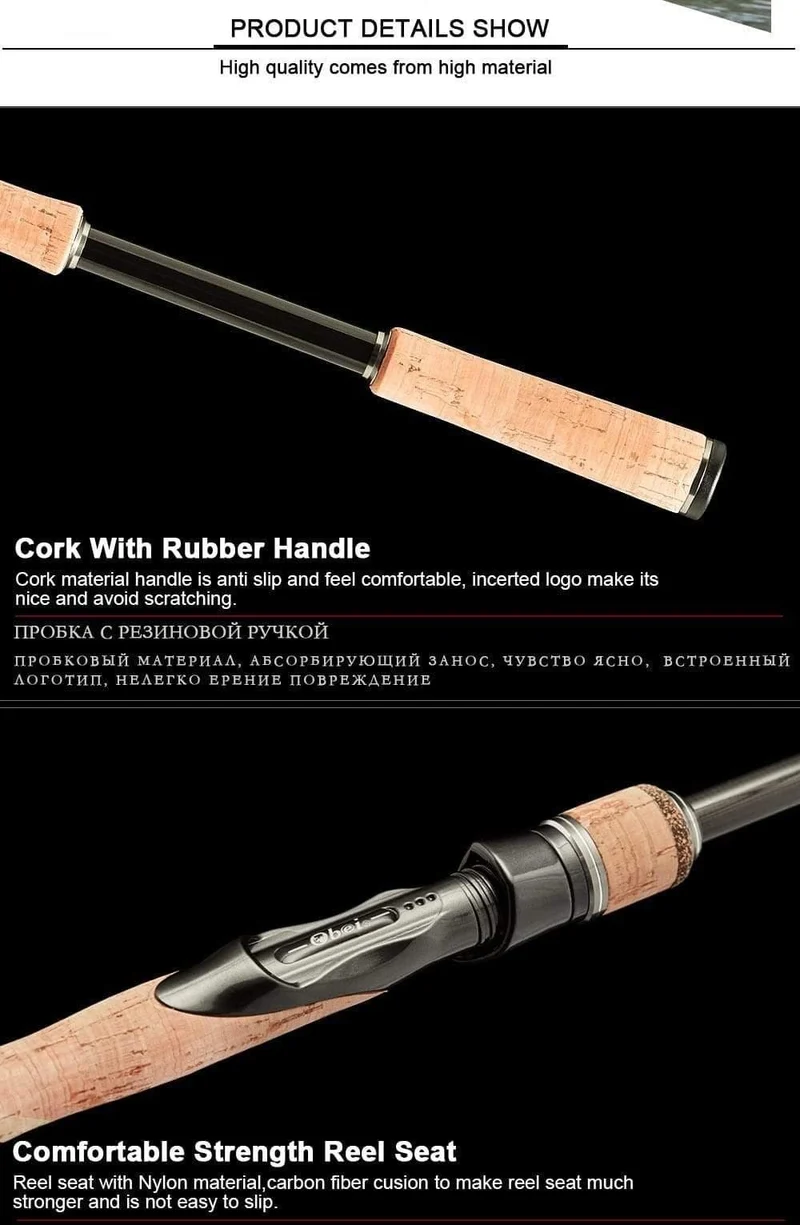 Angelrute Reise Ultra Light Spinnköder 5g-40g M/ML/MH Accion Rod 1.8m 2.1m 2.4m 2.7m 3 Abschnitt