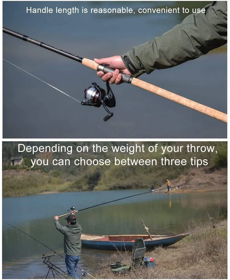 Angelrute Spinning Casting Reiserute 3.6 m Vara de Pesca Fuji Carp Feeder 40-200 g Stange