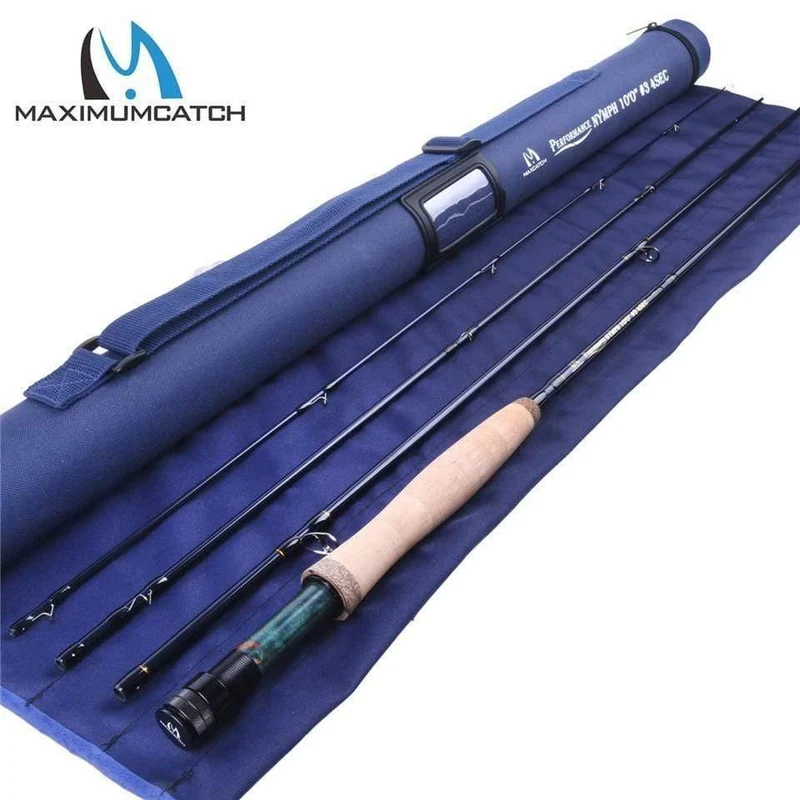 3WT/4WT Nymph Fliegenfischerrute Graphit Kohlefaser 10FT 4Sec mit Cordura-Rohr