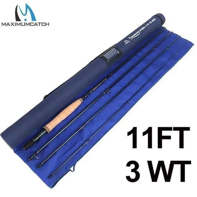 3WT/4WT Nymph Fliegenfischerrute Graphit Kohlefaser 10FT 4Sec mit Cordura-Rohr