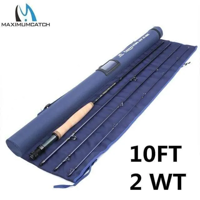 3WT/4WT Nymph Fliegenfischerrute Graphit Kohlefaser 10FT 4Sec mit Cordura-Rohr