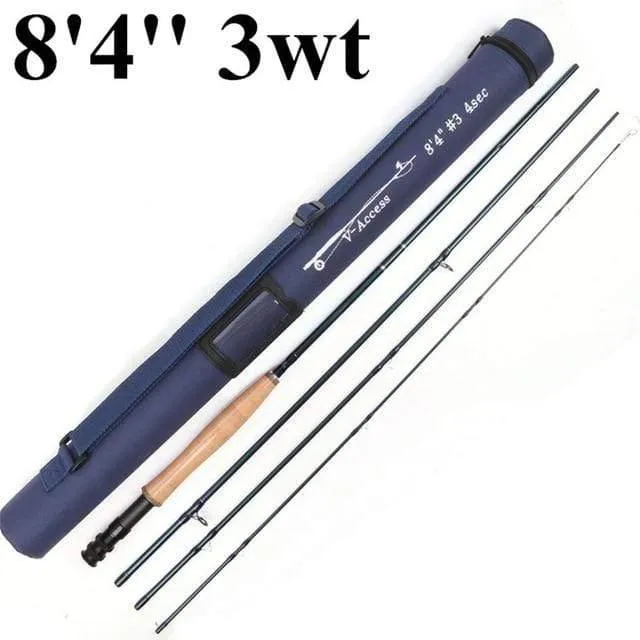 Fliegenrute 3 / 4 / 5 / 6 / 7 / 8 / 10 / 12 WT 8'4 '' / 9 'Carbon Fliegenruten mit Schlauch
